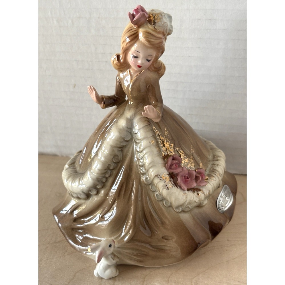 Josef Originals Winter Bunny Rabbit From Four Seasons Series Brown Dress READ